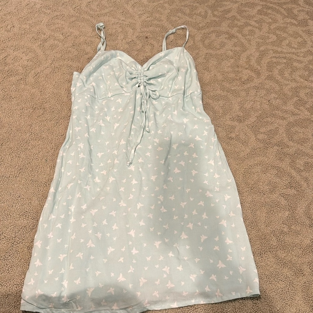 Pacsun LA hearts light blue butterfly dress